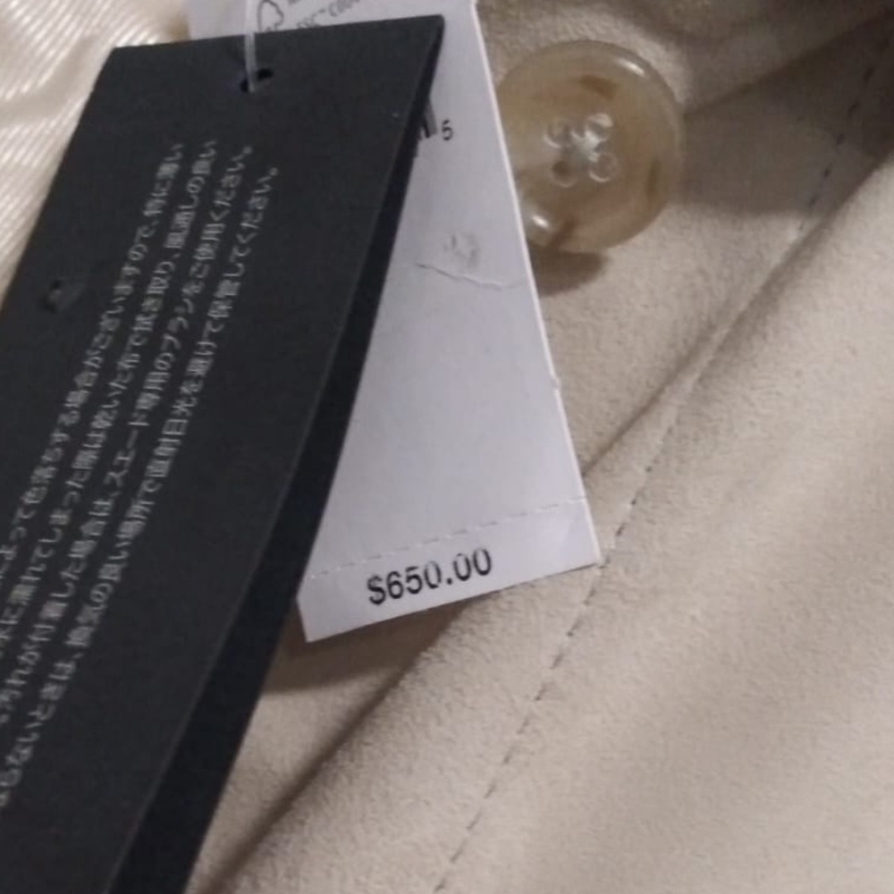 NWT-Banana Republic suede beige shirt - Picture 7 of 11